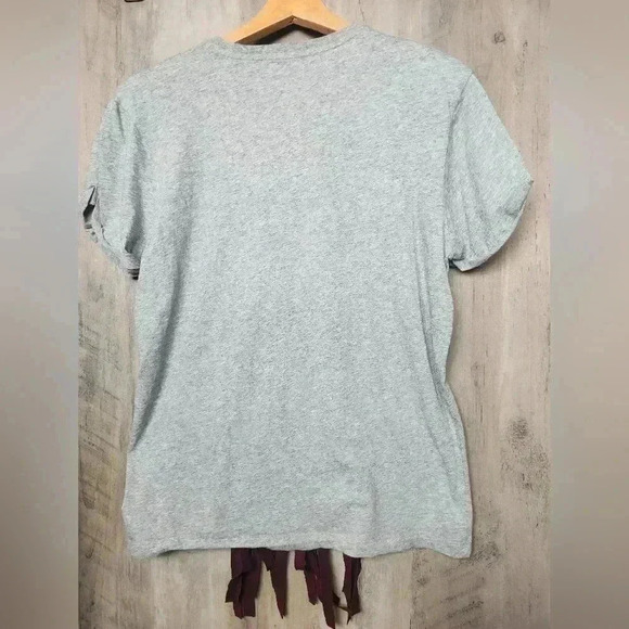 Stella Mccartney Grey Embellished Star Fringed Rodeo T-Shirt Women's Medium - Picture 6 of 9